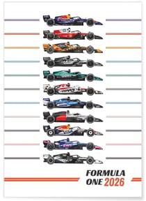 Affiche Ecuries Formule 1 2026 | A3 : 29,7x42cm