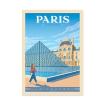 Affiche 30x40 cm - Paris Musée du Louvre - Olahoop Travel Posters