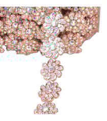 Galon fleurs 17mm 17mm rose dore au mètre