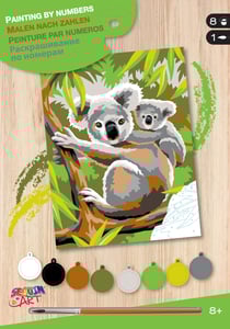 Tableau peinture au numéro débutant Koalas