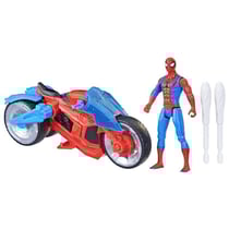 Spiderman Figurine ArachnoMoto lance-toile, Figurine et moto, Marvel Spider-Man Epic world of action, Des 4 ans