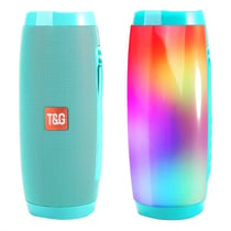 Enceinte Bluetooth Portable Lumineuse Autonomie 3H Puissance 10W Micro SD FM Vert YONIS
