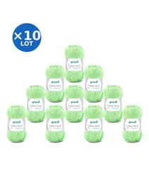 Lot de 10 pelotes COTTON QUICK UNI de Gründl – 500 g de coton mercerisé certifié Oeko-Tex 103 Vert