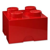 Lego boite de rangement 4 plots rouge - brique de rangement lego