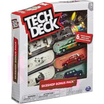 Coffret tech deck : skateshop bonus pack chocolate - 6 mini skates + acessoires - mini skate a doigt 96 mm - finger - simba