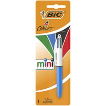 Stylo bille rétractable BIC - 4 couleurs Mini - noir, bleu, rouge, vert - Pointe moyenne