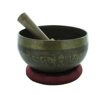 Coffret Bol Chantant Traditionnel Gravure Bouddha Diamètre 14 cm - Omsaé