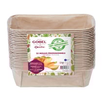 Pack de 25 moules cake medium 19 x 5 x 5 cm (papier professionnel biodégradable) Origine