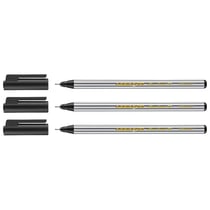 Lot de 3 Stylos feutres d'écriture pointe extra fine 0,3 mm - EDDING Office Liner 89 - Noir