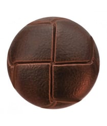Boutons simili cuir marron 18mm X 3 - Union Knopf Marron