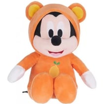 Peluche disney mickey grenouillere orange 35 cm - doudou enfant licence