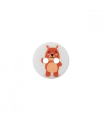 Bouton animaux polyester 2 trous 12mm - Prym Ours Multicolore