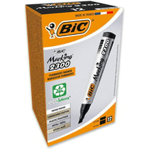 12 marqueurs - Noir - Indélébile - Permanent - BIC - Marking 2000 - Pointe ronde
