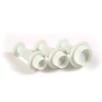 3 emporte-pièces à poussoir en plastique ronds