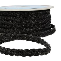 Bobine 15m Galon tressé Noir/noir 12mm