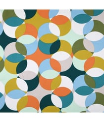 Tissu coton enduit cercles de 160 cm de largeur Multicolore vendu par 50 cm