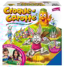 Croque carotte + jeu de cartes inedit - parcours, course lapins - ravensburger - 20948 - jeu societe enfant