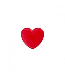 Carte de 3 boutons Coeur à queue 12mm - Prym Rouge