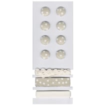 Boutons et rubans, Etoiles, 8 Boutons Rubans à  1m, , beige
