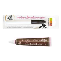 Stylo chocolat + Feutre alimentaire noir