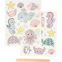 Décalcomanies - Océan - 2 planches de 12,2 x 15,3 cm