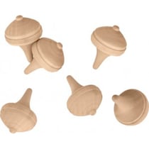 6 TOUPIES EN BOIS - 3,2 CM