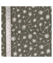 Tissu coton ombelles de 140 cm de largeur ombellekaki vendu par 50 cm