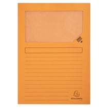 Paquet de 25 chemises à fenêtre Forever 130g/m2 - 22x31cm - Orange - x 16 - Exacompta
