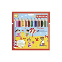 STABILO Crayon de couleur Trio long, corps large, étui de 24
