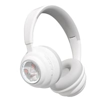 Casque Audio Enfant Sans Fil RGB Léger Pliable Autonomie Longue Blanc YONIS