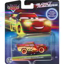 Véhicule cars glow racers : flash mcqueen - voiture miniature - mattel - hpg77