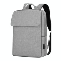 Sac À Dos Ordinateur Léger Grande Capacité Avec Port USB Et Bretelles Confortables Gris YONIS