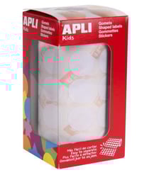 Gommettes rouleau Rond Ø 20 mm Blanc x 1 770