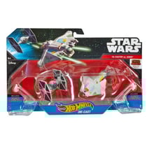 Pack de 2 vaisseaux star wars tie fighter et ghost 6.5cm - hot wheels - mattel - dlp58