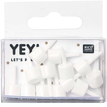 16 Pics Bougeoirs Blanc - Bougies de 0,5 cm