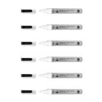 Marqueur craie liquide pointe ogive 4 mm - WONDAY - Blanc - Lot de 6
