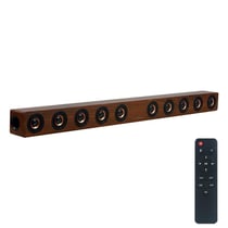 Barre De Son Bluetooth 40W En Bois Avec Télécommande Support Micro SD AUX Optique U Disk - Marron - Yonis