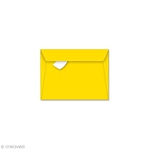 Enveloppe Pollen 75 x 100 mm - Jaune soleil - 5 pcs