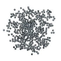 Perles plastiques av. lettres, 6mm ø, noir, 40g