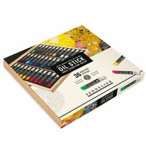 Oil stick - Extra-fine - Solide - Sennelier - Coffret bois - 36 couleurs + accessoires