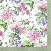 4 serviettes en papier découpage collage 33 cm TABLEAU DE FLEUR ROSE F 218