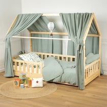 Set double ciel de lit cabane en gaze de coton DUO