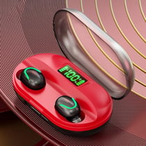 Ecouteurs Bluetooth 5.0 TWS Sans Fil Affichage Digital Confort Et Performance Rouge YONIS