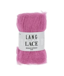 Pelote de Mohair et soie à tricoter LACE - 25 GR - Lang Yarns Rose (85)
