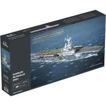 Maquette porte avions charles de gaulle - bateau militaire - echelle 1/400 - heller - 81072
