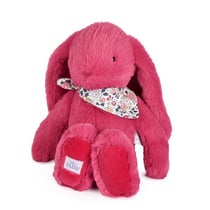 Peluche lapin fuchsia – 35cm – Lapin Fleurette – Doudou et Compagnie