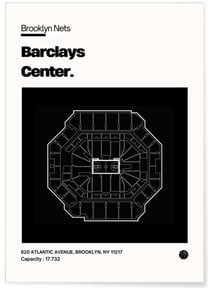 Affiche Barclays Center - Brooklyn Nets | A3 : 29,7x42cm