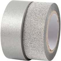 Ruban adhésif design, L : 15 mm, argent, 2 rouleau/ 1 Pq.