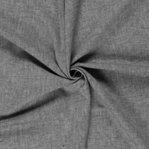 Tissu Chambray Lin Coton Chevrons Gris anthracite