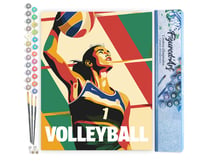 Peinture par Numéro Figured'Art - Affiche sportive Volley - Kit de Loisir Créatif DIY Numéro d'Art Complet - 40x50cm sans châssis en bois